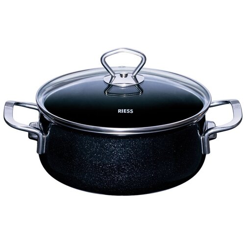 RIESS Kozica s pokrovom Black Magic 20cm / 2l / dva ročaja / emajl, (5000229125) Slike