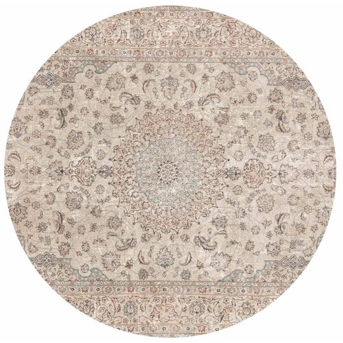  Okrugla fototapeta - Sand carpet - worn Persian carpet with rich decorative motifs 230x230 Cijene