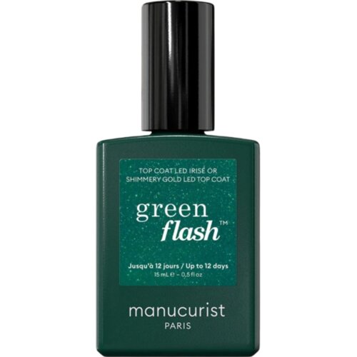 Manucurist Green Flash Shimmery Top Coat - Glitter Gold Slike