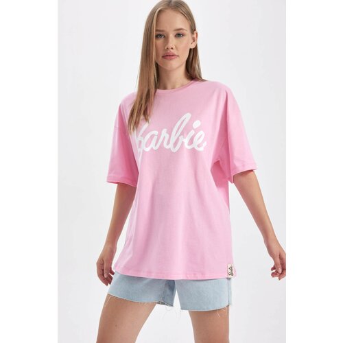 Defacto Oversize Fit Barbie Licensed Short Sleeve T-Shirt Cene