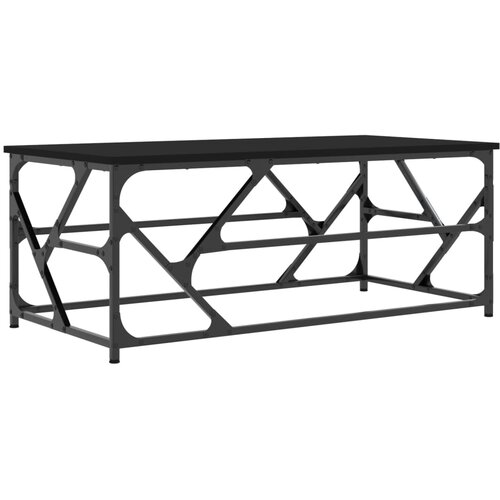 Maison Chic Klubska mizica - kavna mizica - Nizka mizica črna 100x50x40 cm inženirski les, (21753491) Slike