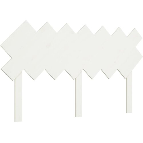  Uzglavlje za krevet Bijela 141x3x80,5 cm od masivne borovine Slike