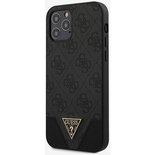 Guess PU 4G Triangle Zadní Kryt pro iPhone 12/12 Pro 6.1 Grey Ovitek za telefon Vijolična Cene