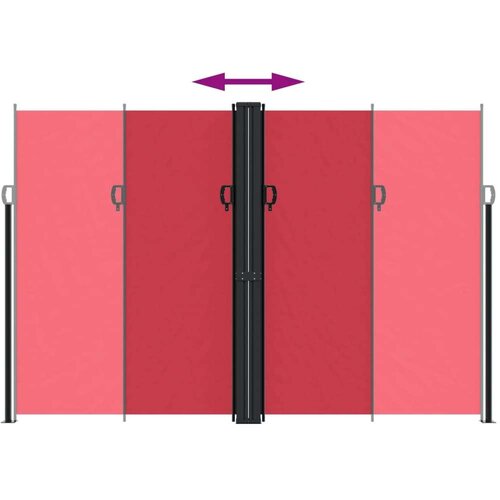  Bočna tenda na uvlačenje crvena 220 x 600 cm Slike