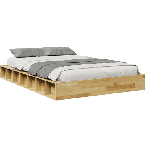 VidaXL Okvir kreveta bez madraca 120x200 cm puno drvo hrast Slike