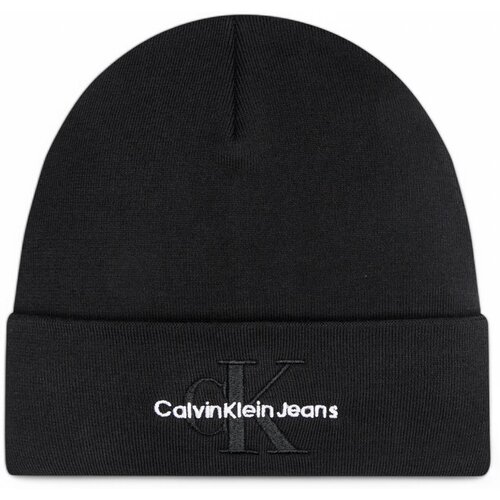 Calvin Klein Jeans Kape MONO LOGO EMBRO BEANIE K50K512460 Črna Slike