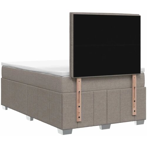  Boxspring krevet s madracem Sivosmeđa 120 x 190 cm Tkanina - Sivosmeđa 120 x 190 cm Dizajn linija Slike