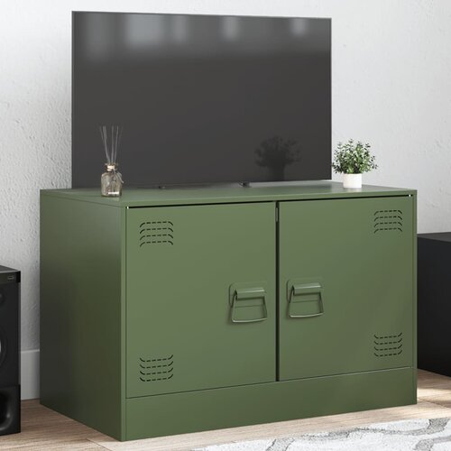  The Living Store TV omarica olivno zelena 67x39x44 cm jeklo - TV Omarica, (21508465) Cene