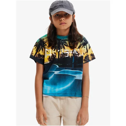 Desigual Yellow and blue boys patterned T-shirt Kennto - Boys