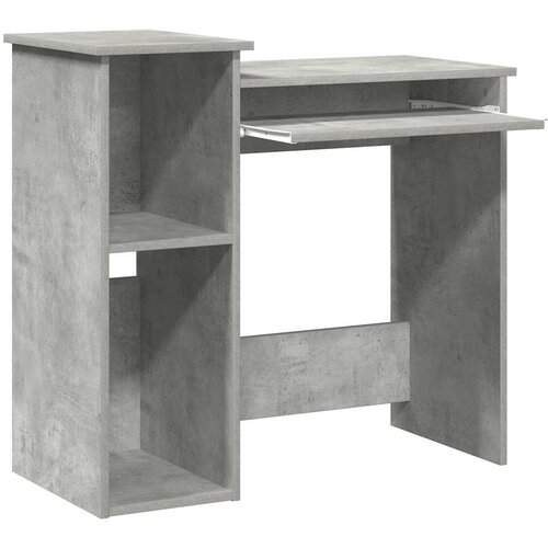  Radni stol s policama siva boja betona 84x40x78 cm drveni Slike