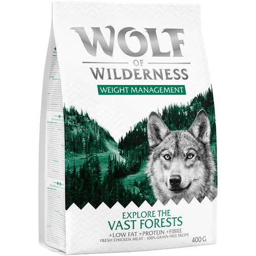Wolf of Wilderness Probno pakiranje! suha hrana za pse - Explore The Vast Forests-Weight Management (400 g) Wolf of Wilderness Probno pakiranje! suha hrana za pse - Explore The Vast Forests-Weight Management (400 g)