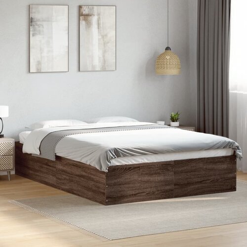 Furnova Posteljni okvir rjav hrast 120x190 cm inženirski les, (21933900) Slike