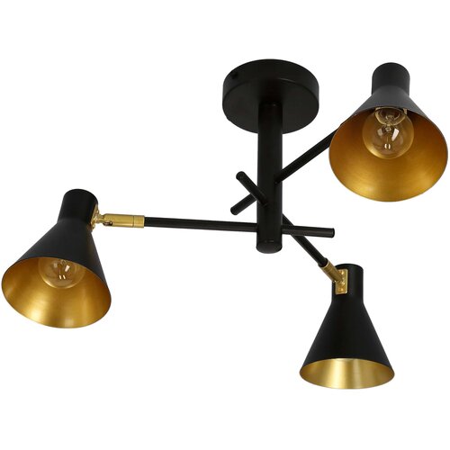 Candellux luster/visilica-less viseća lampa 3X40W E14 crna mat Slike
