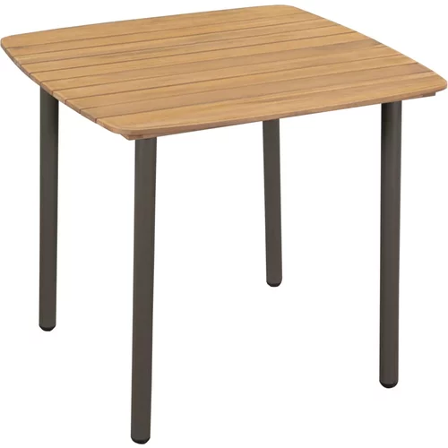 vidaXL 44233 Garden Table 80x80x72cm Solid Acacia Wood and Steel