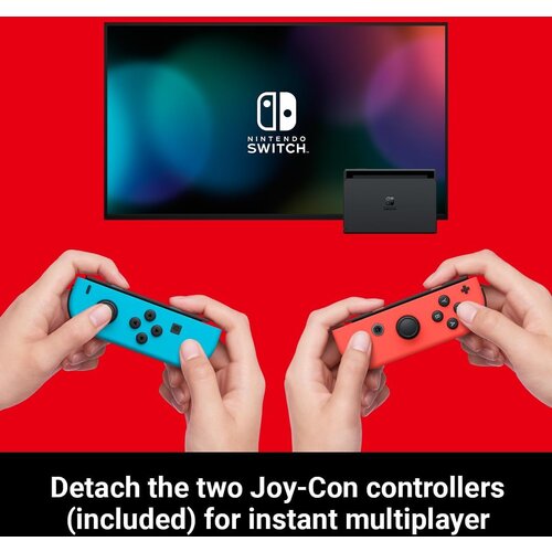 Nintendo Igraća konzola Switch + Switch Sport + 3 mjeseca online, Switch Console 1.1 Neon B/R Bundle Slike