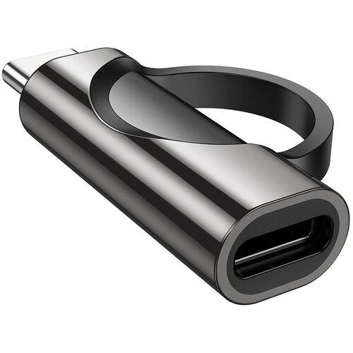 Hoco adapter type c (mu&amp;scaron;ki) na type c (ženski) sa digitalnim displejem 5A 100W UA32 crni Slike