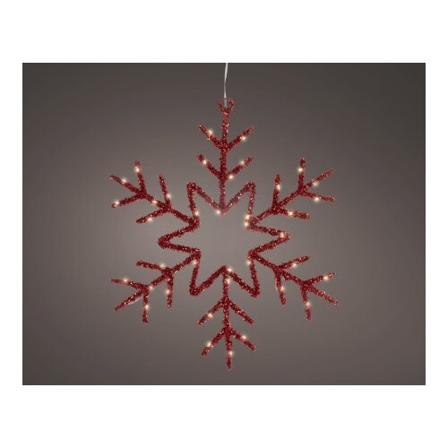  Novogodi&amp;scaron;nja dekoracija - led snowflake 40cm 489393 - red - kmg ( 044494 ) Slike