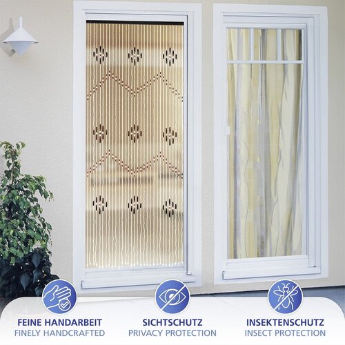 Maximex Bambusova zavesa za vrata v naravni barvi 90x200 cm &amp;ndash; Slike