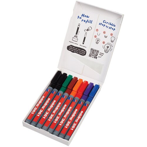  OZNAČEVALEC ZA BELO TABLO 1MM EDDING 361/8 S BLISTER Slike