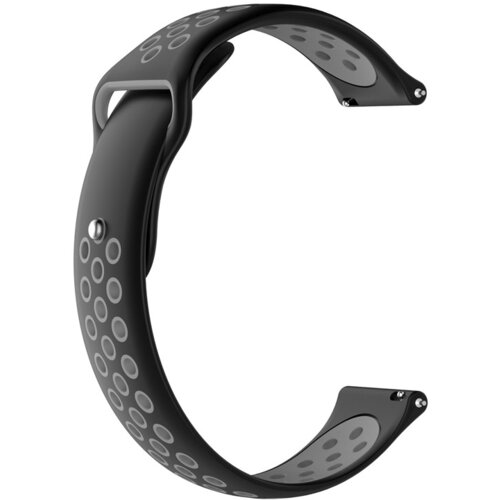 silikonska narukvica za pametne satove crno siva 20mm Slike