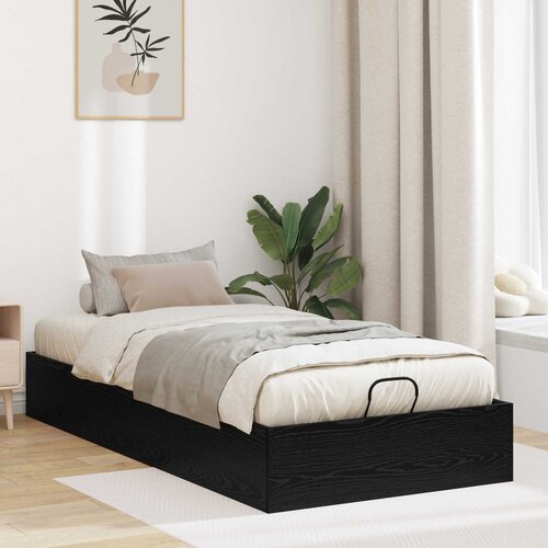  Otomanski krevet s pohranom Crni Hrast 203 x 90 x 25 cm Cene