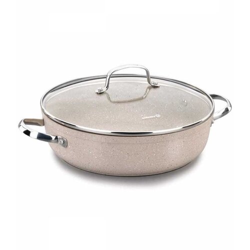 Korkmaz Nizek lonec s steklenim pokrovom Granita 28 cm, (21230742) Cene