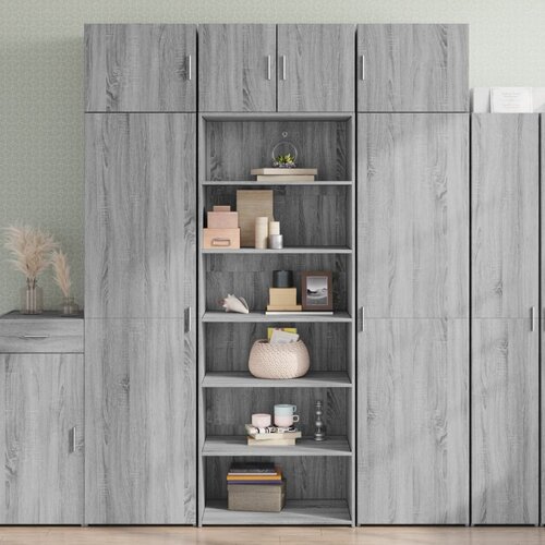 vidaXL Visoka omara siva sonoma 70x41x185 cm inženirski les Cene