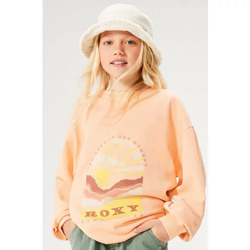 Roxy Otroški pulover LINEUPCREWRGTER oranžna barva