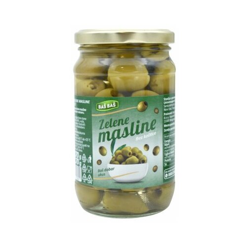 Baš Baš zelene masline bez koštice 370g tegla Cene