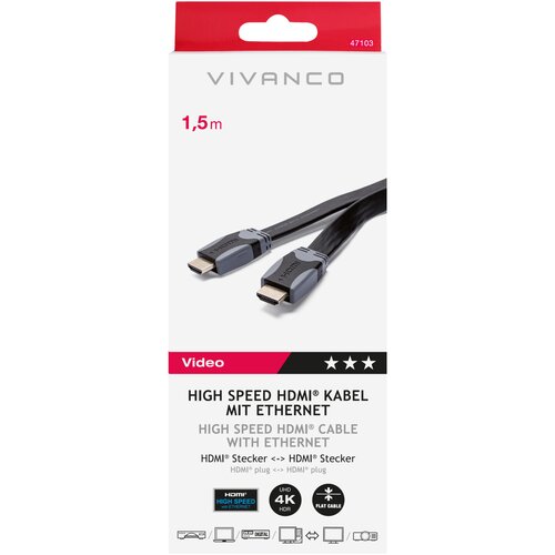Vivanco High Speed HDMI s Ethernetom 1,5 Slike
