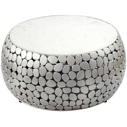 Livetastic KLUBSKA MIZA, 66/32/66 cm srebrne barve Cene