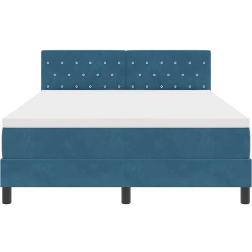  LED Box Spring Krevet Tamno plava 140 x 200 cm Bar&amp;scaron;un Slike