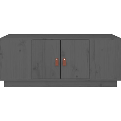  Stolić za kavu sivi 100 x 50 x 41 cm od masivne borovine Slike