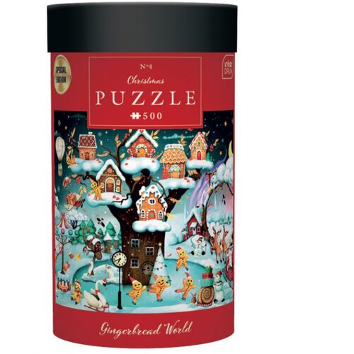  PUZZLE 500 KOM TUBA CHRISTMAS &amp;quot;GINGERBREAD WORLD&amp;quot; INTERDRUK Slike