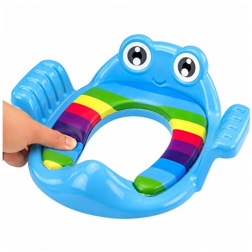  Toilet Seat Cover for Children Soft Seat with Handles Blue Slike