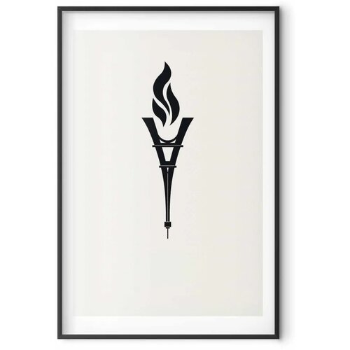  Plakat - Torch Shaped Like the Eiffel Tower 21x30 Crni okvir s margom Slike
