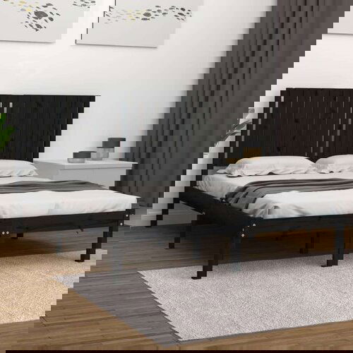  Za krevet od masivne borovine crni 140 x 190 cm Slike