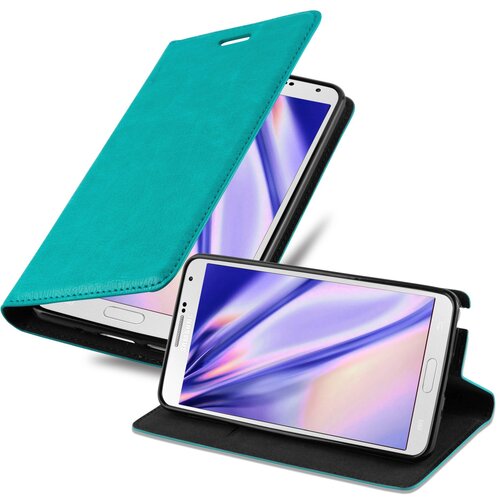 Cadorabo Ohišje, združljivo z Samsung Galaxy NOTE 3 v bencinsko turkizna - Zaščitni ovitek z magnetnim zapiranjem, stoječo funkcijo in režo za kartice, (20549110) Cene