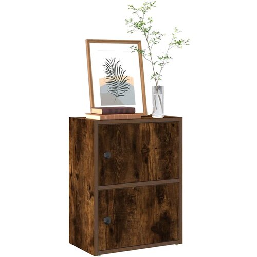 vidaXL Knjižna omara dimljeni hrast 40x24x52 cm inženirski les Cene