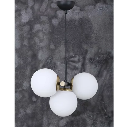 Squid Lighting Bela/črna viseča svetilka s steklenim senčnikom ø 15 cm Cascade –
