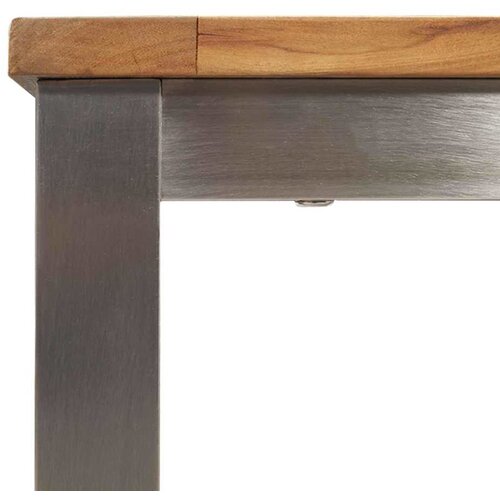  TrpezarijskiStol Smeđa 150 x 90 x 75 cm Čvrsto teak drvo Slike