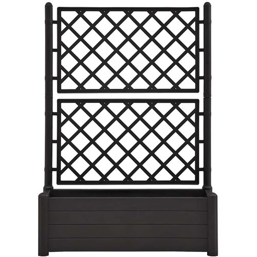  Vrtna sadilica s re&amp;scaron;etkom 100 x 43 x 142 cm PP antracit Slike