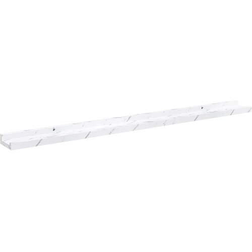  Polica na zidu s policom 2 pcs Bijeli mramor 100 x 9 x 3 cm Slike