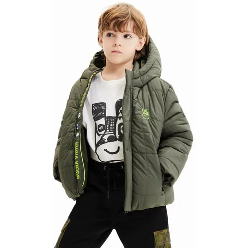 Desigual Otroška jakna zelena barva