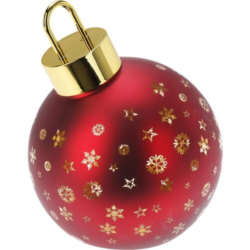  NOVOGODIŠNJI UKRAS KUGLA LED SVETLO 15CM CRVENA Cene