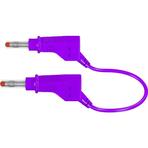 St&amp;auml;ubli Varnostni merilni kabel (lamelni vtič 4 mm - lamelni vtič 4 mm) 1 m vijolične barve MultiContact XZG425/SIL, (20422388) Slike