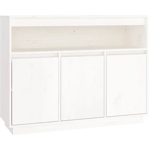 MAISON CHIC Komoda - Predalnik bela 104,5x34x80 cm trdna borovina, (21716041)