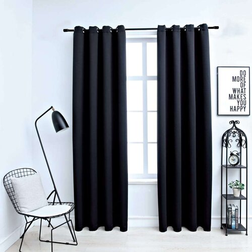  Zavjese za zamračivanje s prstenima 2 kom crne 140 x 245 cm Cijene