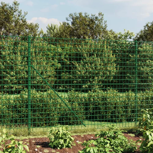 vidaXL Ograda od žičane mreže sa šiljastim držačima zelena 1 8 x 25 m