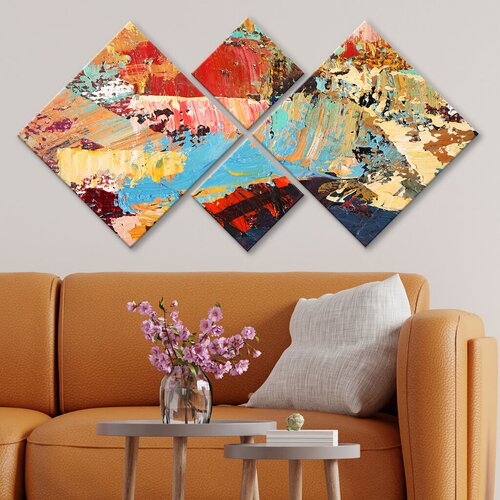 Wallity slika 4MDF533438770, 60x115 cm, 4 dijela Cene